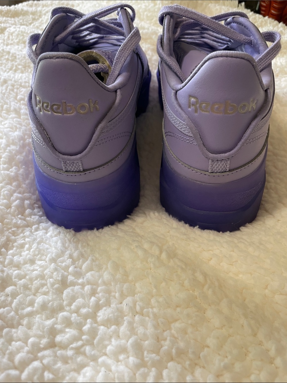 Cardi B X Reebok Wmns Club C Crisp Purple Like New Size 9.5 Women - Picture 8 of 9